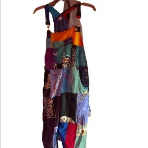 Vintage colorful overalls
